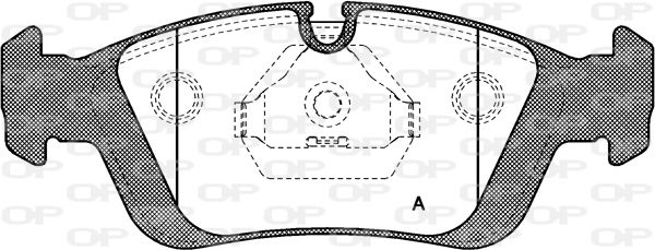 OPEN PARTS Комплект тормозных колодок, дисковый тормоз BPA0384.00